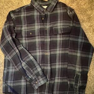 Men's Navy Plaid Shirt